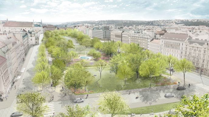 Karlovo náměstí by se mělo dočkat nové zeleně i chodníků.