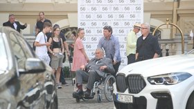 Karel Schwarzenberg na filmovém festivalu v Karlových Varech.