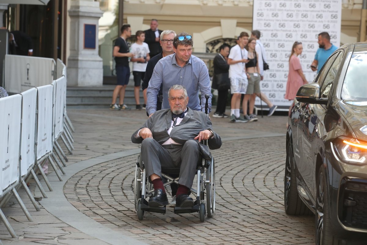 Karel Schwarzenberg na filmovém festivalu v Karlových Varech.