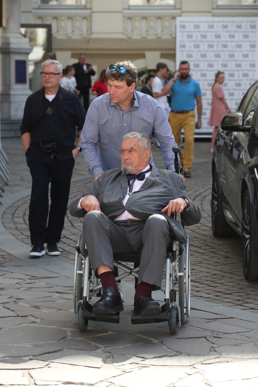 Karel Schwarzenberg na filmovém festivalu v Karlových Varech.