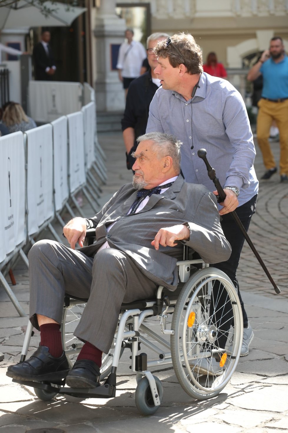 Karel Schwarzenberg na filmovém festivalu v Karlových Varech.