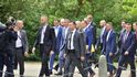 Andrej Babiš a polský premiér Mateusz Morawiecki na návštěvě v Karlových Varech