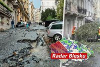 Napříč Českem řádí silné bouřky, sledujte radar Blesku. Smršť v Praze zatopila Státní operu i nádraží