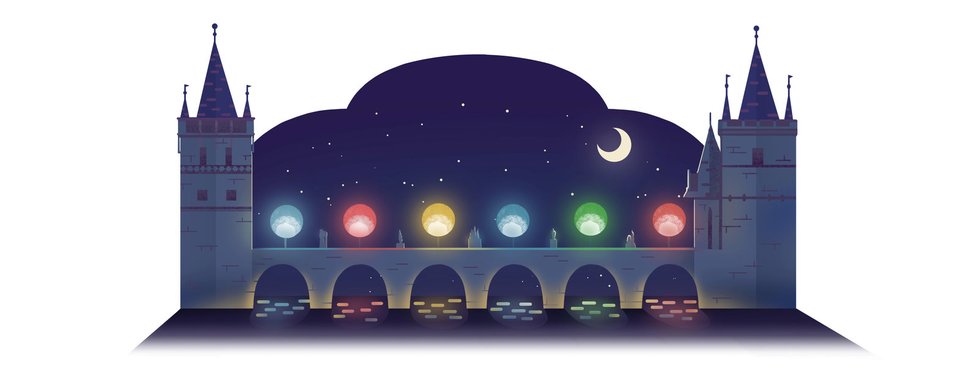 Google k 660. výročí postavení základního kamene Karlova mostu připravil animovaný Doodle.