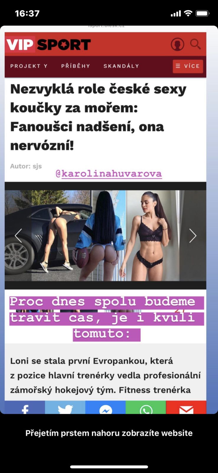 Karolína Huvarová se na chvíli stala i hlavní trenérkou