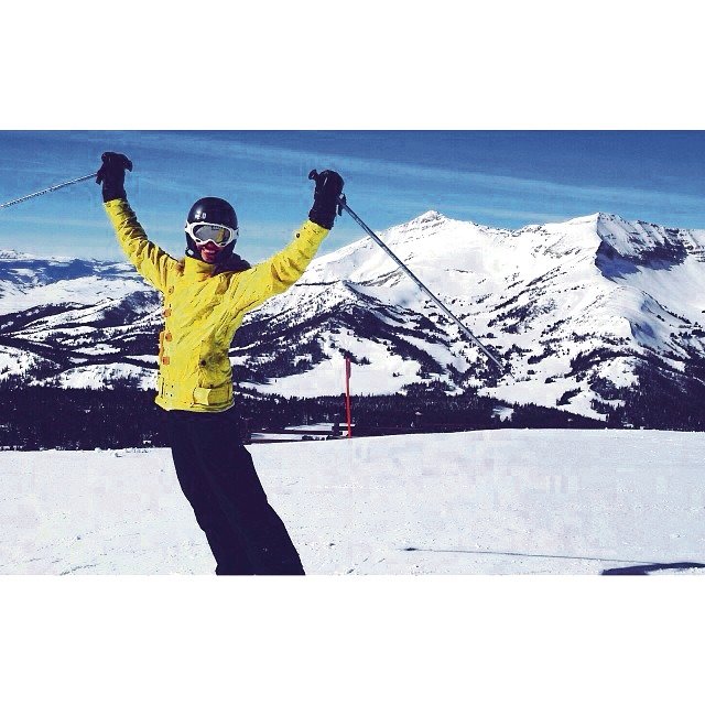 Ve třiceti se Kurková učí lyžovat.