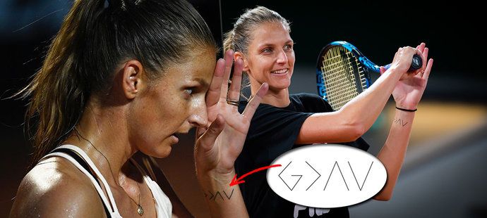 Česká tenistka Karolína Plíšková má nové tetování