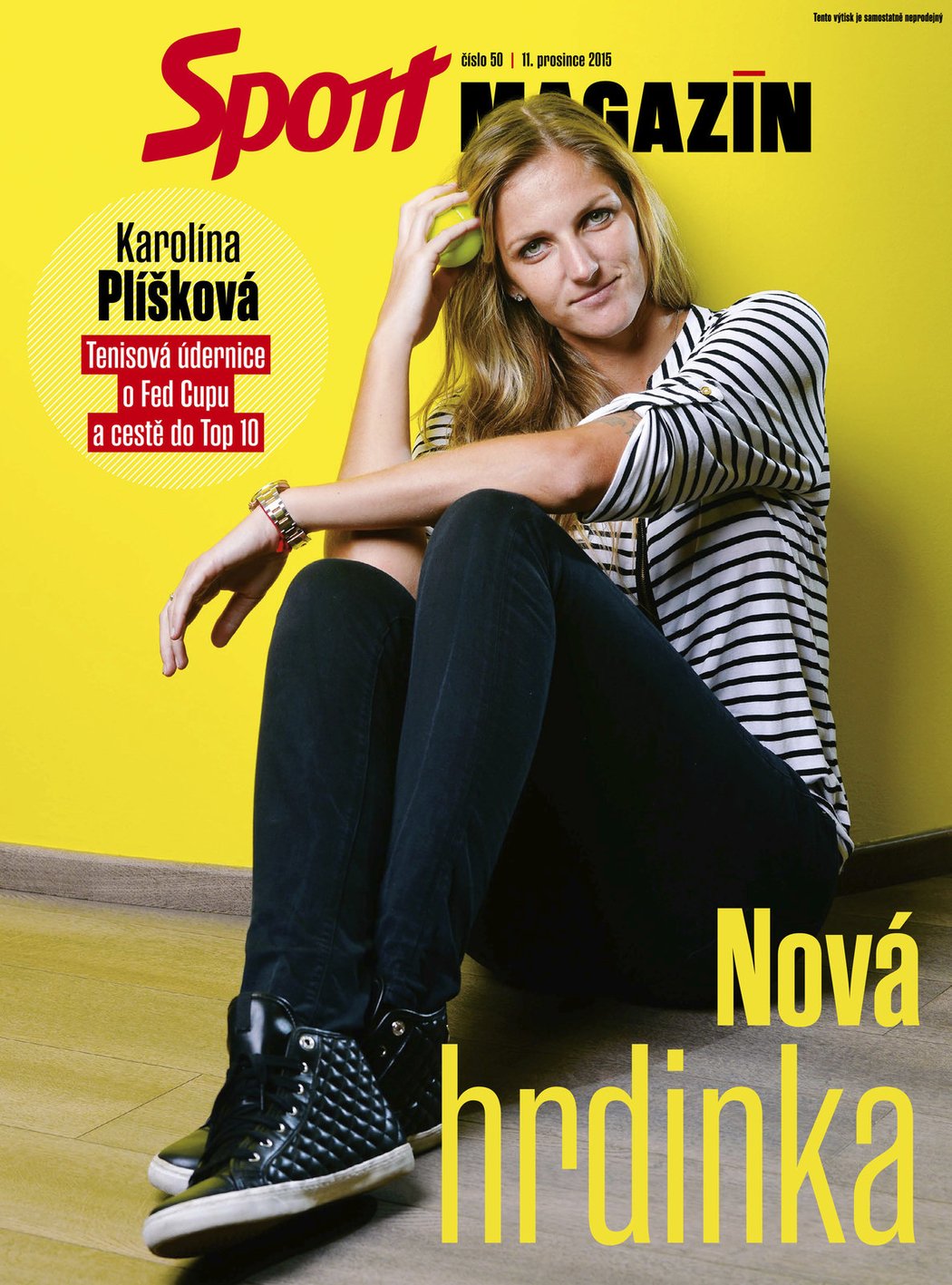 Karolína Plíšková na titulní straně Sport Magazínu