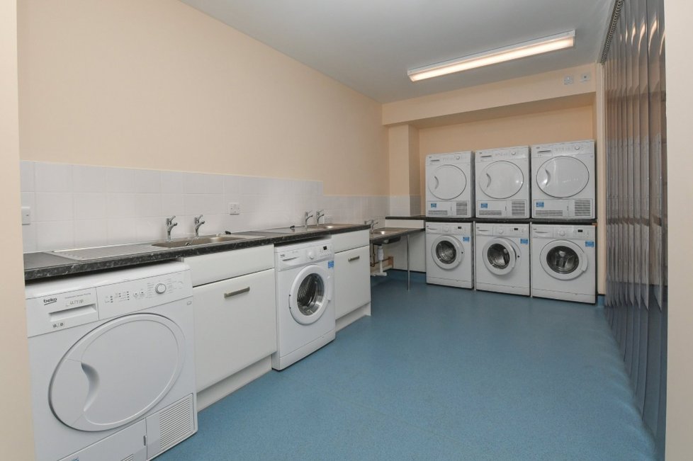Prádelna v kasárnách v Aldershotu