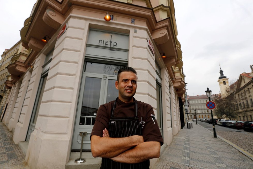 Radek Kašpárek ve své michelinské restauraci Field v centru Prahy