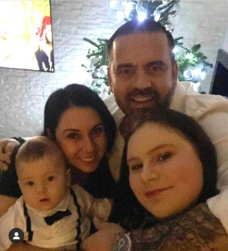Radek Kašpárek s rodinou