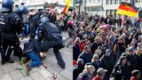 Velké protesty proti opatřením v Londýně, Německu a dalších městech: Policie zatkla desítky lidí