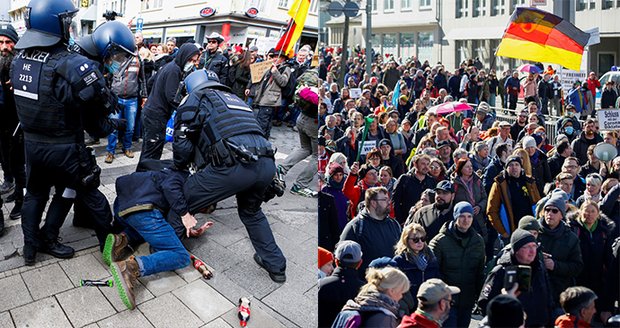 Velké protesty proti opatřením v Londýně, Německu a dalších městech: Policie zatkla desítky lidí