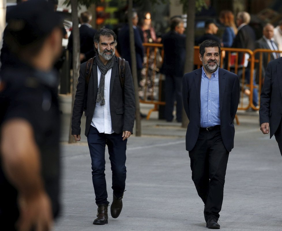 Zatčení katalánští separatisté: Jordi Cuixart a Jordi Sánchez.