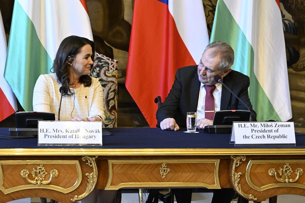 Maďarská prezidentka Katalin Nováková v Praze (7.6.2022)