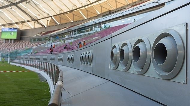 Klimatizace na Chalífově mezinárodním stadionu