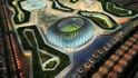 I-Wakrah Stadium. Tento stadion má místo pro 45 120 fanoušků a je navržen jako pouštní oáza. 