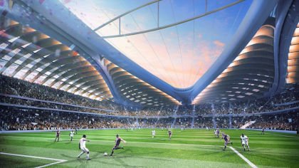 Stadion Al Wakrah ještě jako vizualizace