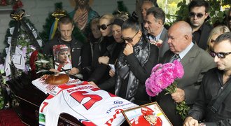 Ukrajinské hráče pochovali s dresy a chlebem