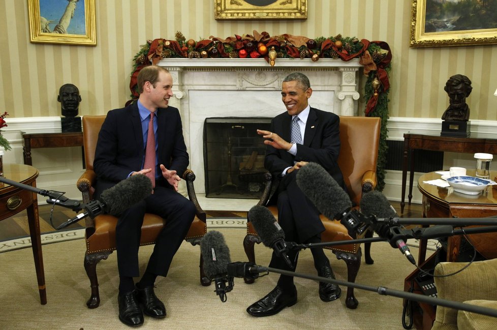 Barack Obama se bavil nad vtipy prince Williama.