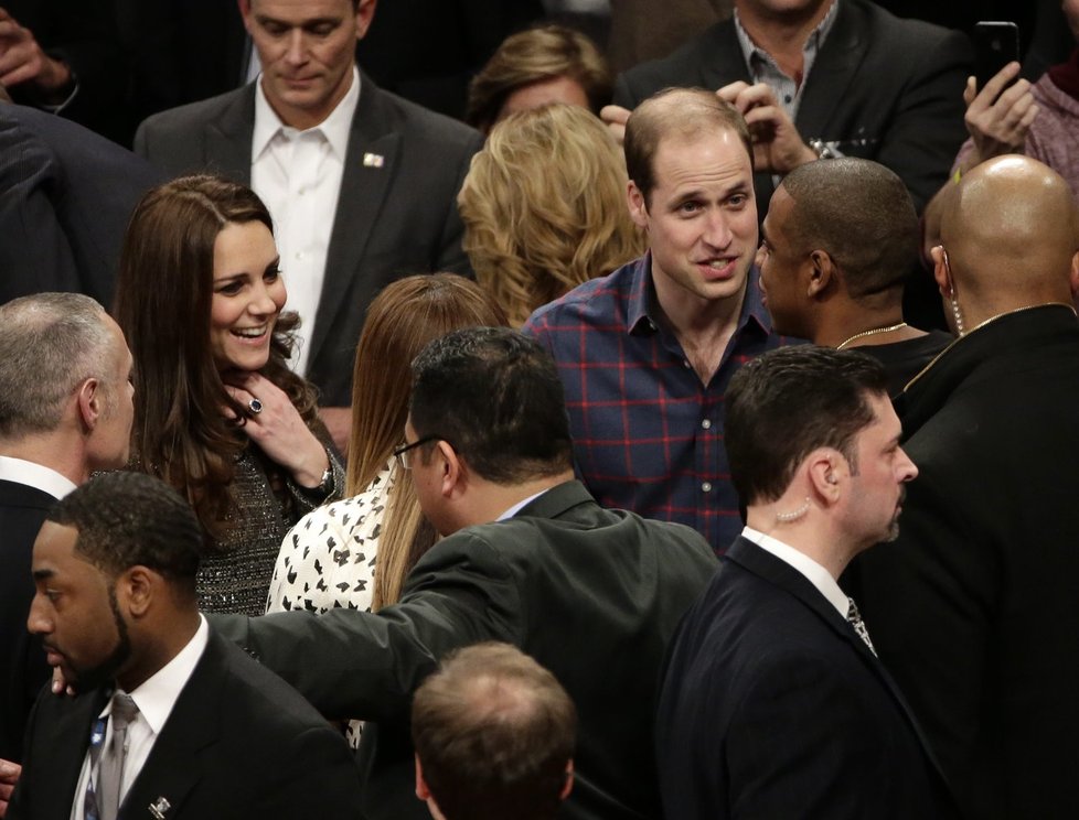 Kate a William se setkali na zápase s Beyoncé a jejím manželem Jay-Zem.