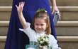 Princezna Charlotte za družičku na svatbě princezny Eugenie (listopad 2018)