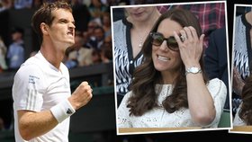 Vévodkyně Kate doprovázela grimasami zápas čtvrtfinále Wimbledonu.