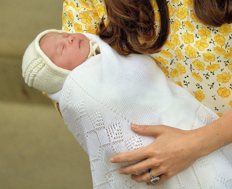 Princezna Charlotte po narození.