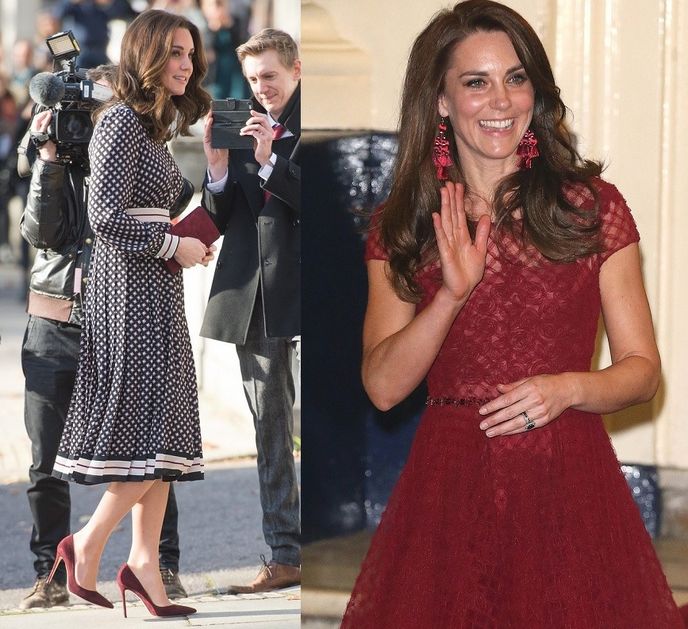 Vévodkyně Kate v šatech a s náušnicemi od americké návrhářky Kate Spade