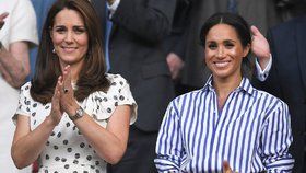 Vévodkyně Kate a vévodkyně Meghan si o víkendu společně zašly na finále Wimbledonu