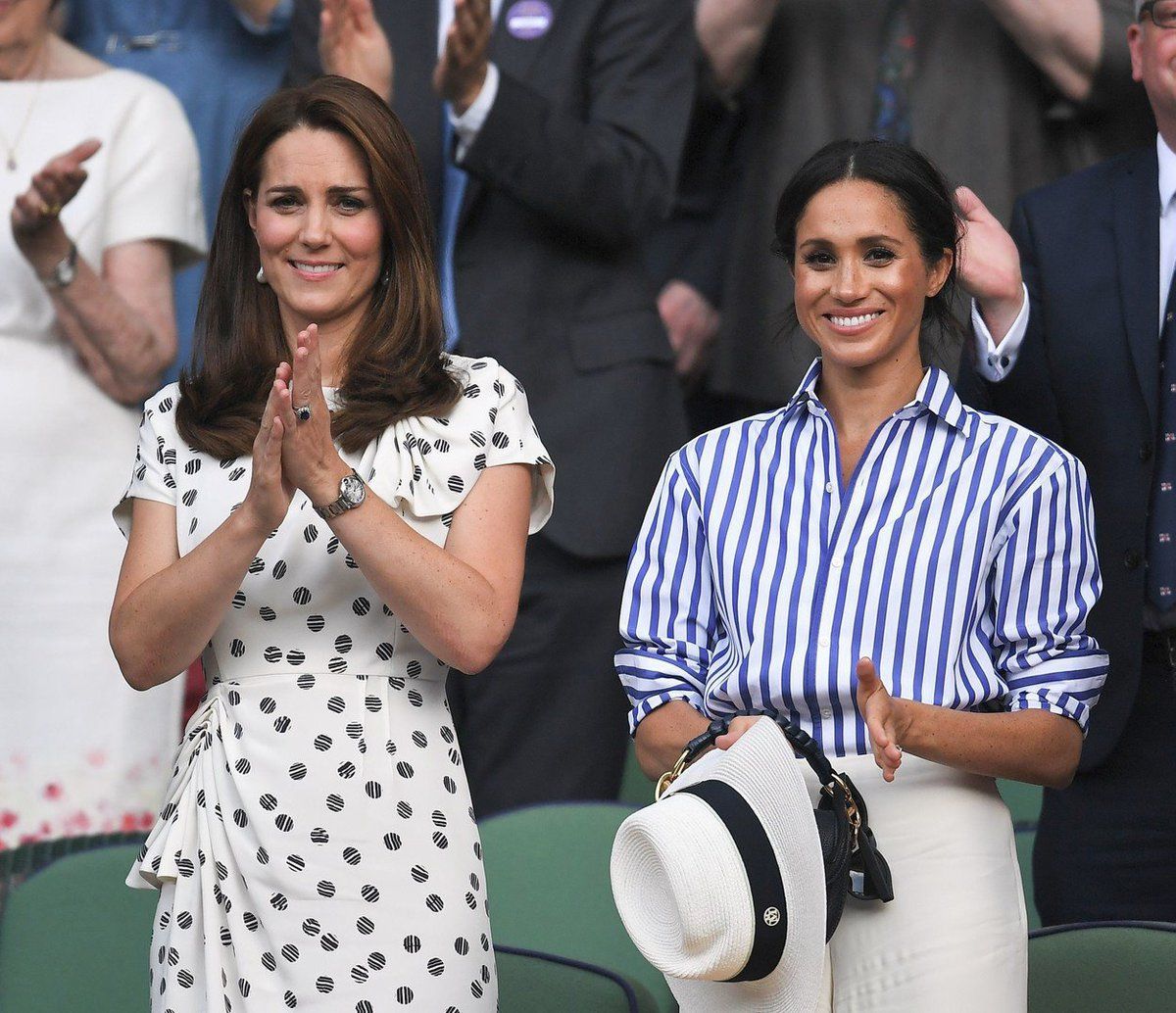 Vévodkyně Kate a vévodkyně Meghan si o víkendu společně zašly na finále Wimbledonu