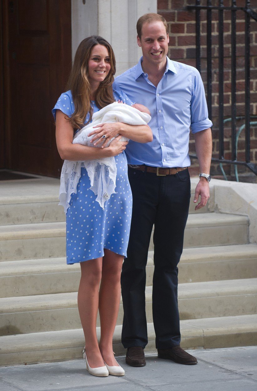 Kate a William s malým princem Georgem.