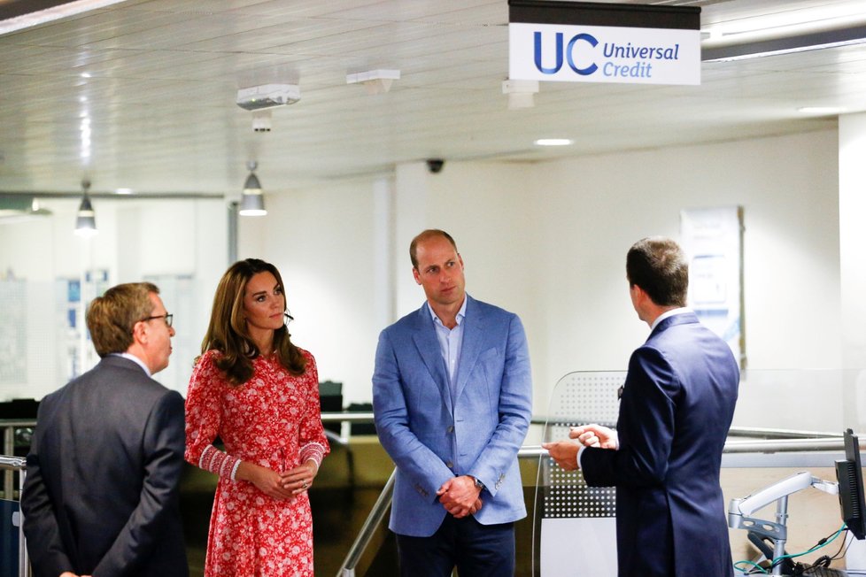 Kate Middleton a princ William v London Bridge Jobcentre