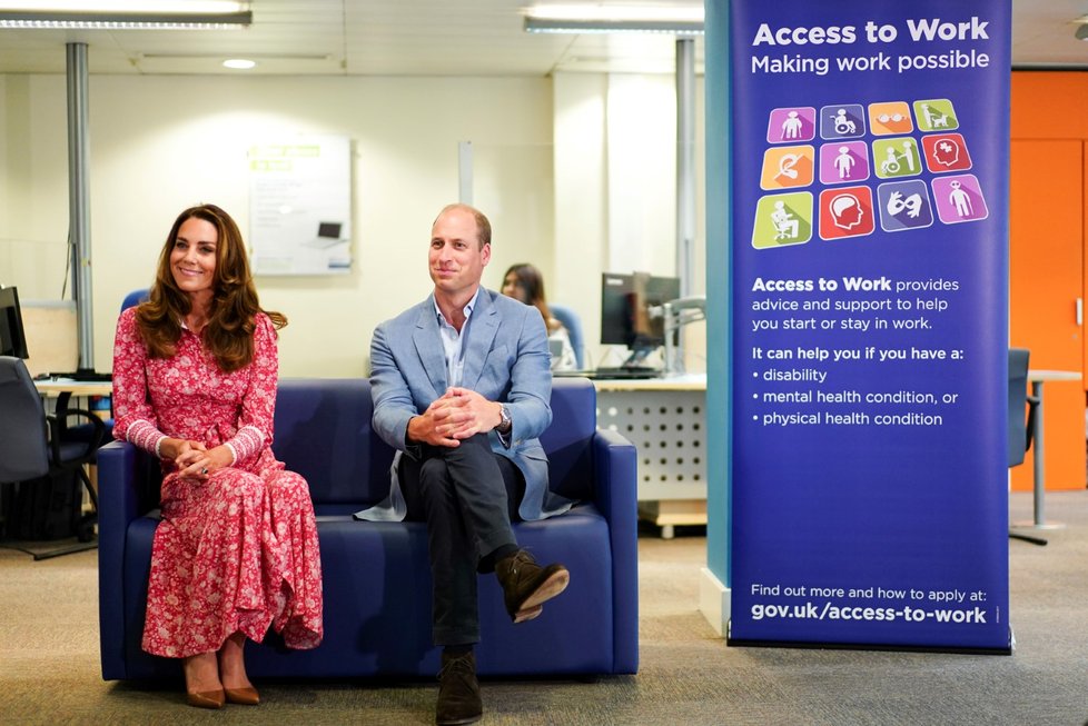 Kate Middleton a princ William v London Bridge Jobcentre