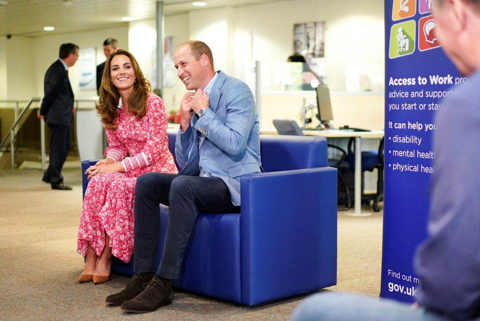 Kate Middleton a princ William v London Bridge Jobcentre