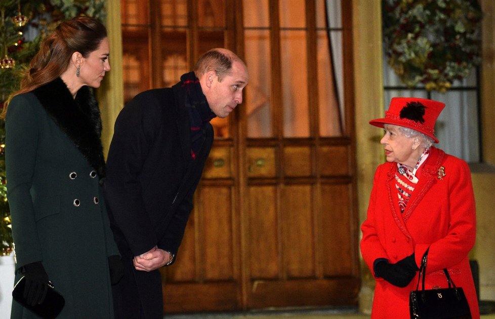Vévodové z Camridge s královnou Alžbětou