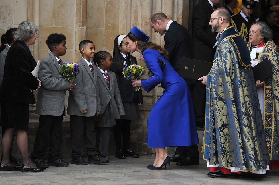 William, Kate, Charles a Camilla navštívili speciální bohuslužbu ke Dni Commonwealthu.