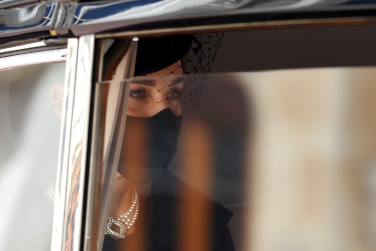 Pohřeb prince Philipa: Kate Middleton