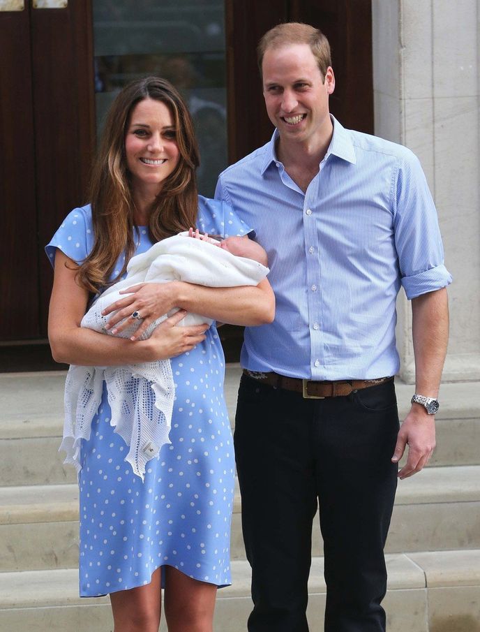 Královský pár s princem Georgem v roce 2013