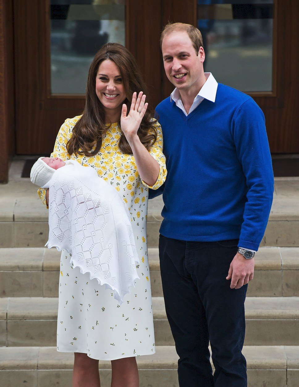 Královský pár s princeznou Charlotte v roce 2015
