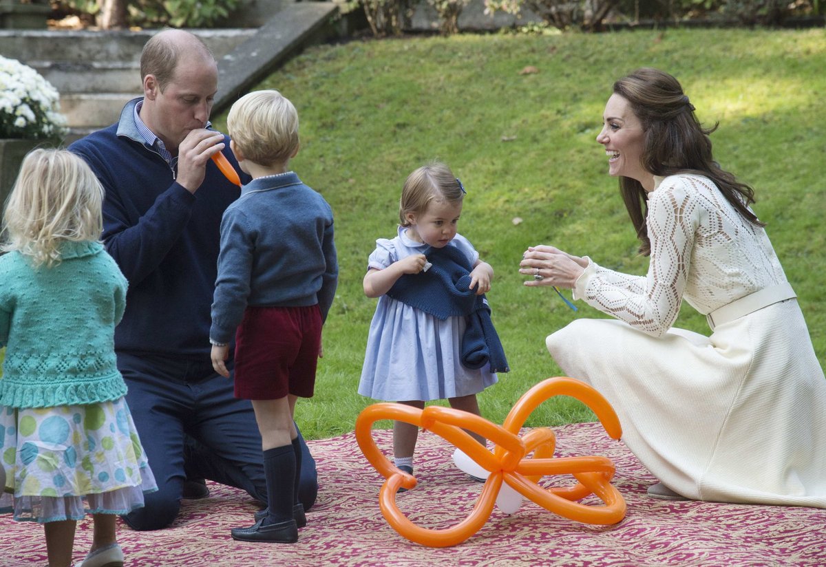 Princ William a Kate Middleton s dětmi.