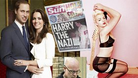 Rodiny Williama i Kate jsou zapleteny do skandálů: Princ Harry se převléká za nácka, strýc Kate prodává drogy a její sestřenice je striptérka