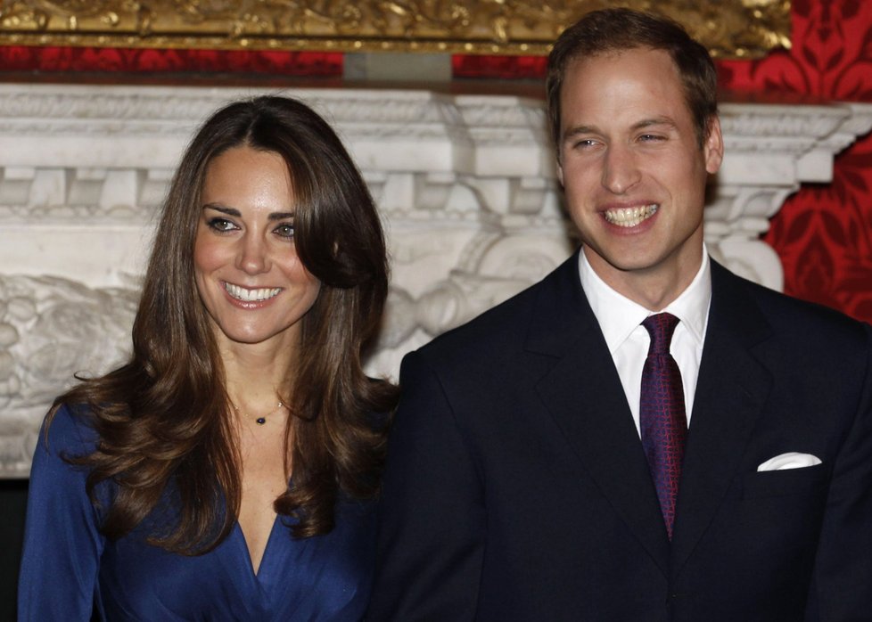 Kate a William při oficiálním oznámení zasnoubení