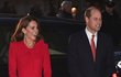 Kate Middletonová s princem Williamem na bohoslužbě Royal Carols: Together at Christmas