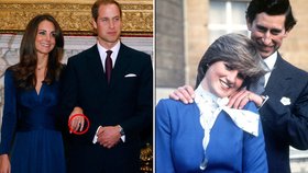 Kate Middleton dostala od prince Williama stejný prsten, jaký k zasnoubení dostala Lady Diana od prince Charlese