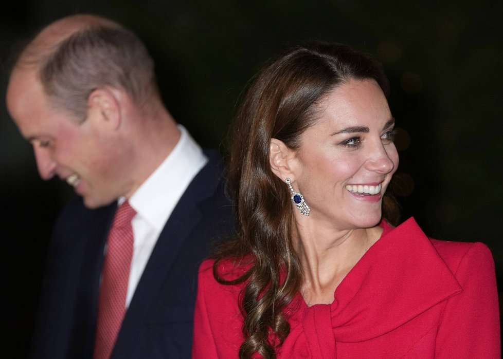 Kate Middletonová s princem Williamem na bohoslužbě Royal Carols: Together at Christmas