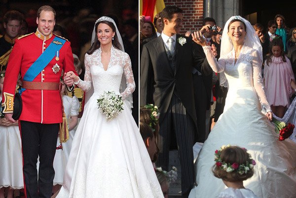 Svatební róba Kate Middleton se neuvěřitelně podobá šatům, ve kterých si italská herečka Isabella Orsini v září 2009 brala Prince Edouarda.