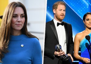 Vévodkyně Kate vyjádřila podporu Ukrajině v luxusním modrém svetříku. Někomu to může být trnem v oku!