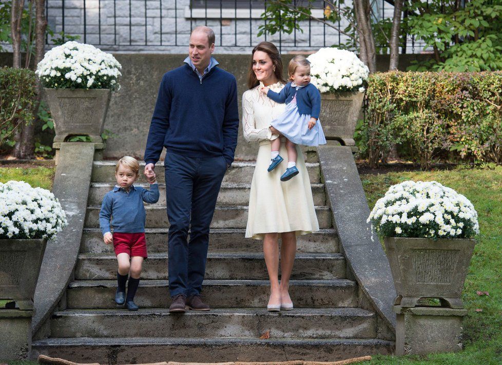 Princ William s manželkou a dětmi na oficiální návštěve kanady v září 2016.