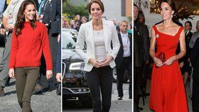 Vévodkyně Kate oblékla kousky od módních návrhářů, ale i ty z konfekce
